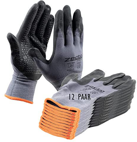 siwitec Arbeitshandschuhe ZECTO-STAR, Größe 8, Schutzhandschuhe, 12 Paar, EN388 4131 Kat. II