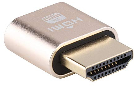 HDMI Dummy Plug, 4K Headless Ghost Display Emulator, Hochauflösende Virtual Display Adapter, 3840x2160@60Hz