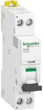 Schneider Electric A9P44616 Interrupteur magnéto-thermique, IC40N 1P+N B 16A 60, blanc, 85 mm, hauteur, 18 mm, largeur, 74 mm profondeur