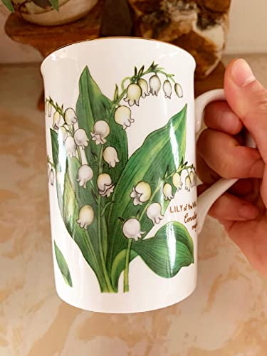 DECRZPB Tazza da caffè in ceramica Mughetto Tazza da tè Ceramica Caffè Colazione Tazza da latte Tazza regalo per ufficio e casa