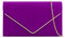 fi9 Pochette da donna in pelle scamosciata, tinta unita, da sposa, ballo di fine anno, matrimonio, festa,, Viola, medium