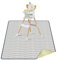MOXTOYU High Chair Splash Mat, 43” Waterproof Non-Slip Floor Mat, Wipe Clean and Washable Mess Mat for Painting, Crafts, Play and Table Cloth Use (110x110cm, Wave)