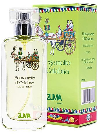 Profumi Zuma - Profumo Uomo al Bergamotto di Calabria - Eau de Parfum Uomo Fragranza Agrumata Spray - Made in Italy (Bergamotto di Calabria 50 ml)