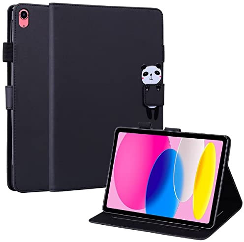 SLWYF Custodia Cover per Apple iPad (2020) 10.2 Pollice Tablet, Apple iPad (2020) 10.2 Pollice Cover, Custodia con Vetro Temperato Ultra Sottile Cover, Nero