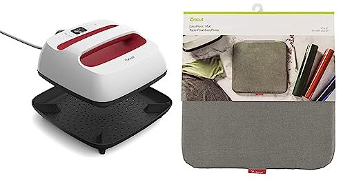 Cricut EasyPress 2 | 22.5cm x 22.5cm (9 x 9) Heat Plate | Heats up to 205°C (400°F) | Heat Press for Iron On Vinyl (HTV), Infusible Ink and Sublimation & EasyPress Mat, 30.5 cm x 30.5 cm, Grey