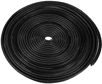 X AUTOHAUX Car Door Edge Guard, 32.8ft U Shape Rubber Trim Universal Black