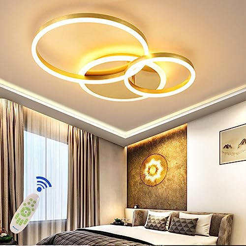 LED Deckenlampe Dimmbar Modern Deckenleuchte Wohnzimmer Deckenlicht Acryl Lampenschirm Einstellbar Lichtfarbe/Helligkeit Schlafzimmerlampe Restaurant Beleuchtung