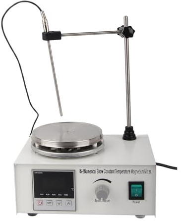 Garosa Agitador Magnético con Placa Caliente, 85-2, 2400 RPM, Pantalla Digital, Motor 25W, 220V, Incluye Varilla Magnética y Soportes
