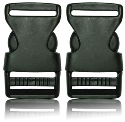 BOB-KRAFT - 2 x 30mm Steckschnalle, Steckverschluss, Kunststoff Klickverschluss, Klippverschluss, Steckschnalle für Beckengurt, Ersatzschnalle für Rucksack, 2 Stück, MADE IN EU