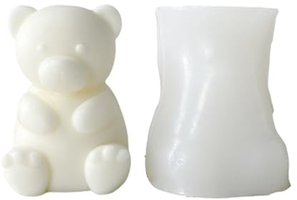 Kerzenform gießformen silikon zum Weihnachtsfeiertag silikonform kerzen Gießen Formen Kerzenformen zum Handwerk silikonformen Gießen Heimdekorationen DIY Seifen Gießformen (Stil M - Bär umarmen)