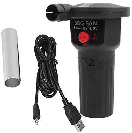 Wnvivi Ventilateur de Barbecue, Soufflet de Foyer Portable 5 V avec Câble USB, Souffleur de Cheminée électrique pour Camping, Cheminée, Cuisine en Plein Air