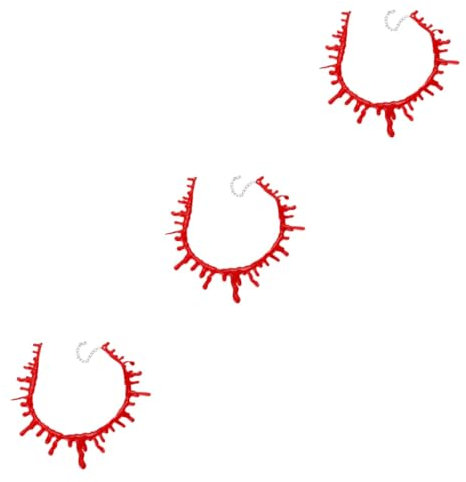 HEMOTON 15 STK Bluthalskette Halloween Halloween assecoires Juwelen für Kleidung Halloween-Halsband Halsketten eine Halskette Halloween-Kostümzubehör blutige Drehmoment Halskette