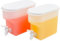 WEXFFU 2 Pack 3.5L Drinks Dispenser, Fridge Water Dispenser with Tap, Plastic Drinks Dispenser, Plastic Cold Drink Juice Beverage Dispenser Jug for Party Drink, Juice, Iced Tea, Lemonade, Cold Brew