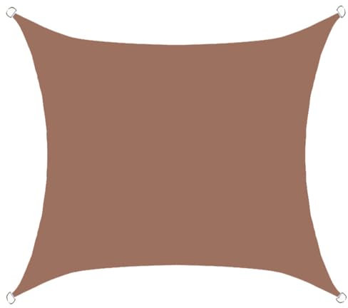 ENEN Voile d'Ombrage Rectangulaire Imperméable 2/3/4m, Couleur Unie Toile Ombrage Exterieur Toile Pergola Protection des Rayons UV Toile Ombrage pour Jardin Terrasse Plein Air (2x5m,Brun)