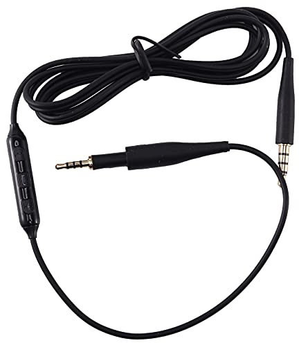 Torsten Câble de Remplacement Cordon Audio avec ContrôLe du Volume du Microphone pour K430 K450 K451 K452 Q460 K480 J55 J88 Casque Noir