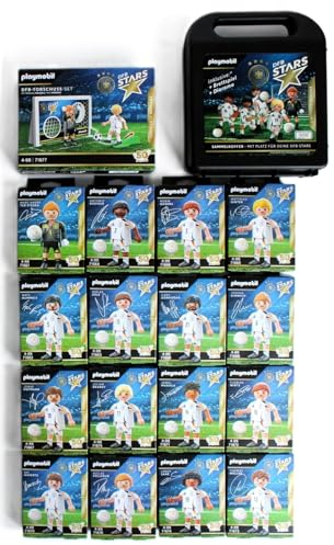 Generisch DFB Stars - EURO 2024 Set 16 verschiedene Spielfiguren + Torschuss-Set Manuel Neuer + Timo Werner + Sammelkoffer limitiert NEU