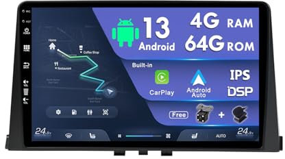 MISONDA Autoradio Android 14 2 Din Radio per Citroen Berlingo 2019/Per Peugeot Partner/Rifter 2020/Per Opel Combo con GPS Navi Free Camera&Mic-BT5.0 Carplay DSP FM WiFi SWC RDS DAB, 4G+64G
