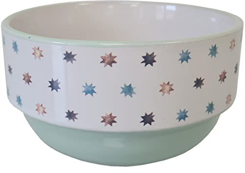 ITEM INTERNATIONAL Bol vert en grès motif étoiles