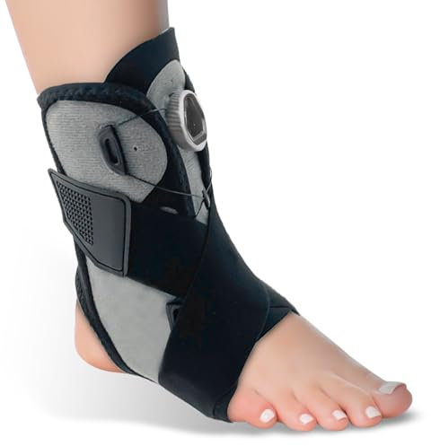 VEGOATY Sprunggelenkbandage, Verstellbare Knöchelbandage Knöchelstütze mit Knauf Stark Stabilisierung Knöchelbandagen für Rechts Links für Verstauchte Knöchel, Sehnenentzündung, Fersensporn