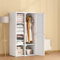 JOROBURO Kleiderschrank, Tragbare Garderobe Modularer Schrank Cube Kleiderschrank, Weiß, 69 × 50 × 136 cm, für Wohnzimmer Schlafzimmer