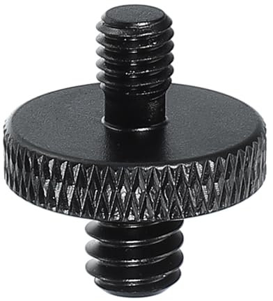 PATIKIL Tripod Screw Adapter 1/4 Male to M5 Male, Tripod Nut Connectors Camera Mount Screw Camera Double Head Converter for Microphone Holder Magic Arms Accessories
