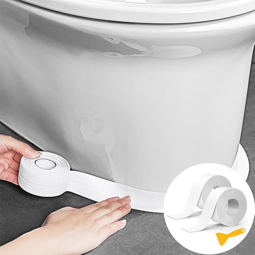 2 Rotoli Nastro Sigillante Impermeabile, 3,8 cm x 10 m, Autoadesivo, Bianco