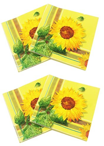 Ipetboom 40stücke Teiliges Sonnenblumen Papierservietten Mit Kreativem Muster Saugfähig Praktisch Und Hygienisch Einweg-servietten Für Party Bankett Und Täglichen Gebrauch