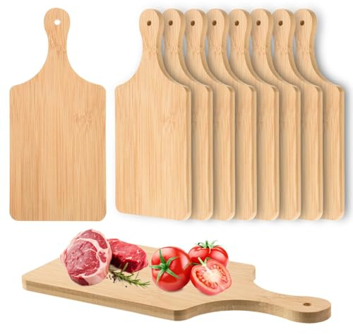 Tagliere in bambù spesso, 6 pezzi, personalizzabili, in legno, incisione laser, per matrimoni, festa della mamma, inaugurazione della casa, 12,7 x 27,9 x 1 cm