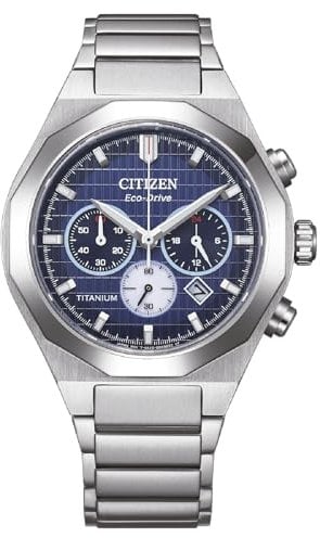 Citizen Eco-Drive Herrenuhr Solar Chronograph Titan Blau CA4691-59L