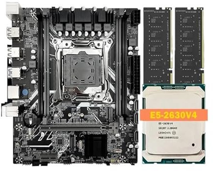 Set di schede madri da gioco X99 con Xeon E5 2630 V4 e DDR4 8Gx2 2133MHz Dual Channel R-AM M.2 NVME for PC desktop(Motherboard+CPU)