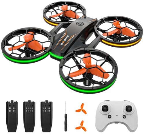 Mini Drohne für Kinder, RC Quadrocopter mit 3 Akkus, Höhenhaltung, Kopflos Modus, 3D Flip und 3 Geschwindigkeitsmodi Drone
