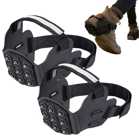 Ceprznvey Schuhspikes für Eis – 9 Noppen Anti-Rutsch | Eis Schnee Stollen für Schuhe Stiefel für Winter Laufen Wandern Klettern Outdoor Dachdecker Angeln Bergsteigen