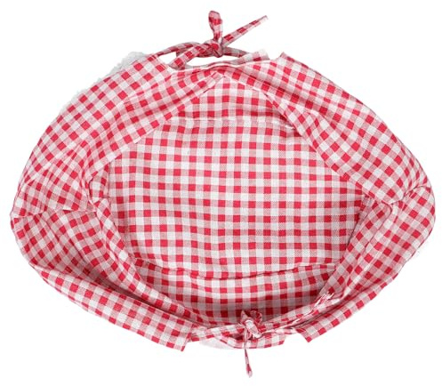 HEMOTON Ersatz-Picknickkorb-Auskleidung, waschbar, kariert, Stoffeinsatz für Weiden- und Drahtkörbe, 32 x 25 x 14 cm, für rustikale und Bauernhaus-Nutzung
