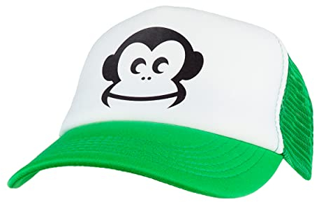 Captain LAX Monkey Lacrosse Trucker Cap - größenverstellbar Kappe, atmungsaktiv, Print, Unisex