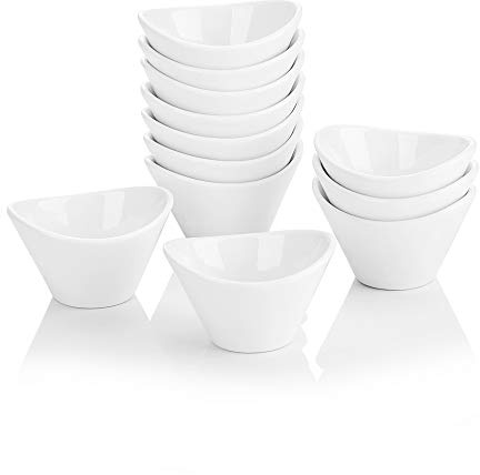 MALACASA Ramekins Set of 12, 45ML Ramekins for Creme Brulee Porcelain Souffle Dishes Ramekins for Baking,Dipping Sauce Dish,Mini Casserole Dish Set,Oven Safe,Ivory White