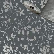 Geschenkpapier Rolle 50cm 250Meter Miron anthrazit