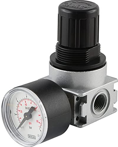 Fittingteile - Druckregler Baureihe 0 - Vordruckabhängig - 600 l/min - Druckminderer Druckluft (Gewindegröße: G 1/4 - Druckregelbereich: 0,1-3 bar)