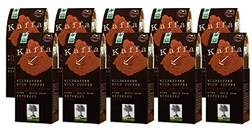 Kaffa Wildkaffee Bio Kaffa Wildkaffee, Espresso, ganze Bohne, 10er Pack