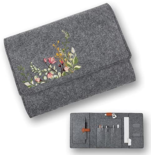 Rockitdaily Organizer Filz Schreibmappe Büromappe für Ihr Business oder Geschenk mit Tablet und Smartphone Fach in Größe 29x22cm