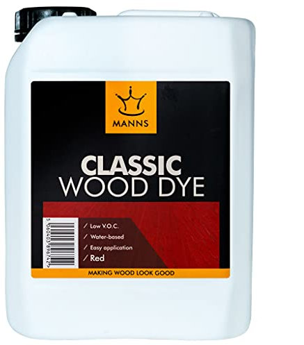 Manns Classic Wood Dye 1L - Black - Water-Based Wood Dye for Interior Wood, Manufactured with The Finest Ingredients