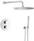 VALAZ Doccia Incasso Cromo | Miscelatore Incasso Doccia Termostatico Spruzzatore Effetto Pioggia | Installazione a Parete Facile | Inossidabile, Quadrata, Spruzzatore 20 cm, Serie Jucar
