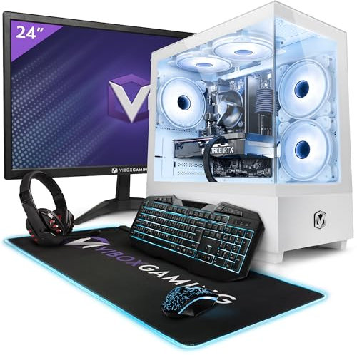 Vibox III-22 White Gaming PC Bundle • Intel Core i5 11400F 4.4GHz • Nvidia RTX 3050 6GB • 32GB RAM • 1TB SSD • Windows 11 • 23 Monitor • WiFi • Prebuilt