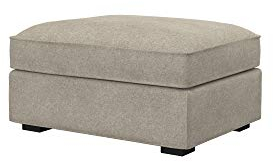 Soferia Housse de Rechange Compatible pour KIVIK Repose-Pieds, Tissu Strong Taupe (RÉSISTANT AUX Taches et RÉSISTANT AUX Rayures), Beige
