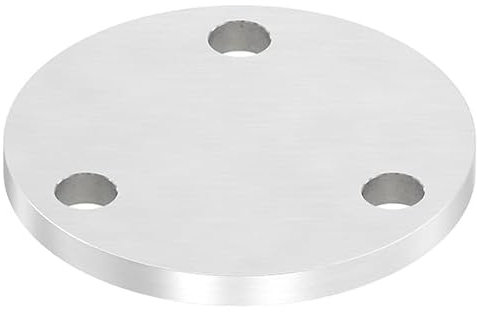 FeNau - Ankerplatte - Maße: 100x8 mm - Längsschliff - aus Edelstahl: V2A - 3 Bohrungen (außen) Ø 11 mm