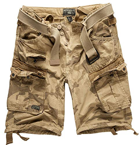 Geographical Norway Cargo Shorts Hunter mit UD Bandana Beigecamo - XL -