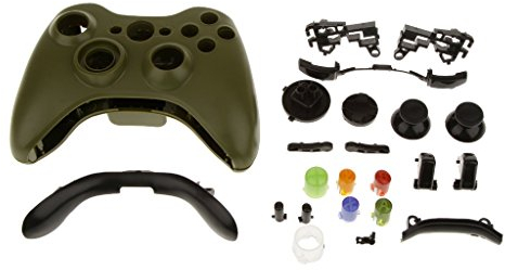 Melocyphia Full Housing Shell Case Cover con pulsanti per Xbox 360 Wireless Controller Sostituzione (nero)