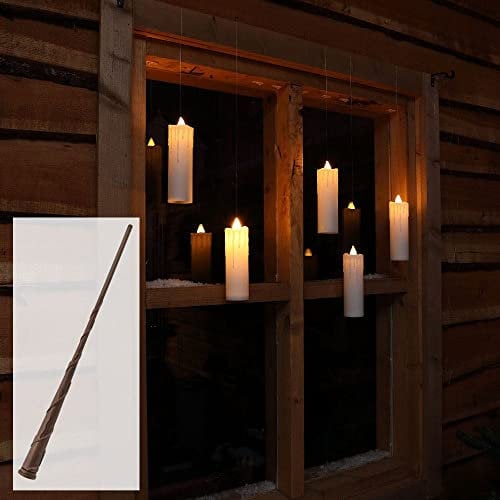 NOMA Magic Candles with Wand Remote, 5 x Warm White Large Hanging Candles