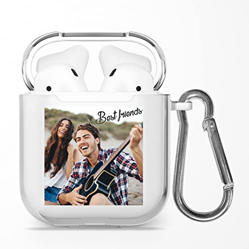 Personalisierte Benutzerdefinierte Ihr Eigenes Foto Text Soft Gel Klar Gummi Hülle für AirPods - Ihr Eigenes Design - for AirPods 1 & 2