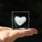 Crrezhai 3D Kristall Herz-Wolke Würfel 4cm Glas Dekoration für Zuhause & Büro, Tischdekoration, Geschenkidee, Personalisiertes Gravur Geschenk, Hochzeitsdekoration
