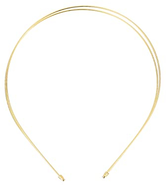 Minkissy 4 Stücke Metall Doppel Stirnbänder Doppelt Dünne Haarband Elastische Metall Haarband Haarreihner Hochzeit Diy Handwerk Zubehör für Frauen Mädchen (Golden)